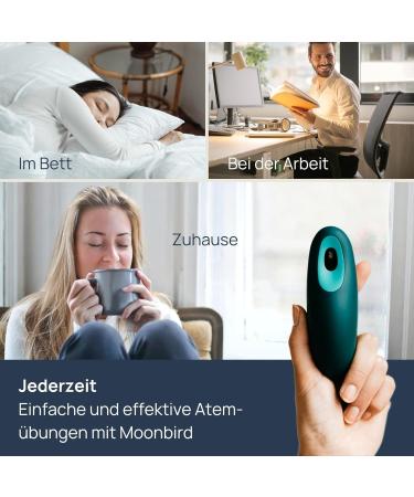 Moonbird Breathing & Meditation Device - Ultimate Sleep Aid for Adults | Stress Relief & Fear Reduction | Green Blue Blue Green - Buy Online on GoSupps.com