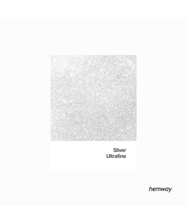 Hemway Ultra Sparkle Glitter Silver 100g - Multi-Purpose Epoxy Resin for Arts, Crafts, Body, Hair, Nails - Cosmetic Safe - Weddings, Tumblers, Flowers - Premium Quality - Buy Online on GoSupps.com