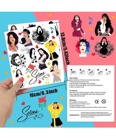 Selena Temporary Tattoos 100Pcs - Singer Inspired Stickers for Girls & Kids Party Decor - Buy Online on GoSupps.com