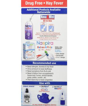 NeilMed Sinus Rinse All Natural Relief Premixed Refill Packets 100 Count (Pack of 2) - Buy Online on GoSupps.com