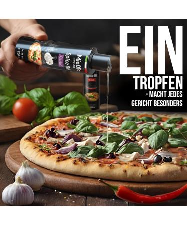  Mioolio MioOlio Spiced Oil Gift Set 1 x 200ml Garlic Oil and 1 x 200ml Chili Oil Flavored Oil for Cooking - Buy Online on GoSupps.com