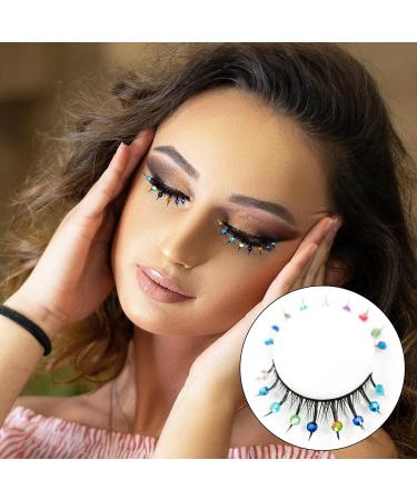 5 Pairs Manga Lashes - Glitter Colored Eyelashes with Diamond Decor | Natural Look Japanese Lashes - DIY Glitter Lashes (1 oz - Buy Online on GoSupps.com