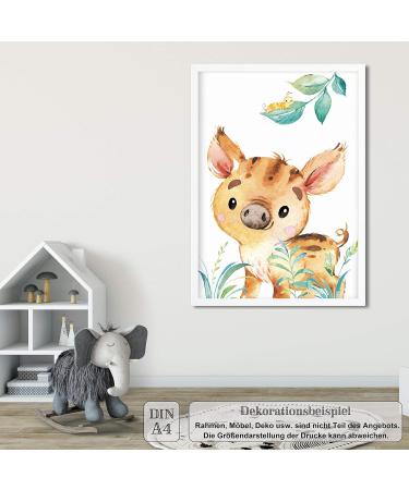 Lalelu Prints - Children's Room Decor | Forest Animals Poster Set of 6 (DIN A4 Unframed) - Buy Online on GoSupps.com
