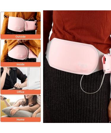 Washable Electric Heating Belt for Menstrual & Abdominal Pain Relief - 6 Modes Massage & Hot Compress - Style 2 Pink - Buy Online on GoSupps.com