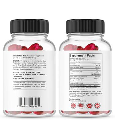 Nutrocell Apple Cider ACV Keto Gummies with Beetroot and Pomegranate - Supports Healthy Weight, Energy, Digestion, Detox - 100% Natural Ingredients - Buy Online on GoSupps.com