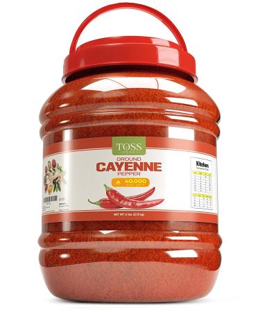 TOSS Hot Red Cayenne Pepper 40000 Heat Units - 6 LB Bulk - Premium Quality Spices - Buy Online on GoSupps.com