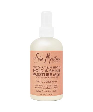 SheaMoisture Hold & Shine Moisture Mist with Silk Protein & Neem Oil Coconut & Hibiscus  8 fl oz (236 ml)