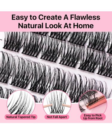Buy 72 PCs Lash Clusters | DIY Eyelash Extensions | Super Thin Band Wispy Individual Lashes | Fluffy C-8-16mix - Shop Internationally - Buy Online on GoSupps.com