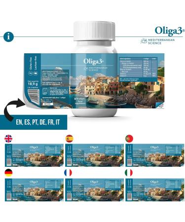 Omega-3 EPA DHA with Olive Oil Vitamins D & E | Premium Cardiovascular & Cognitive Health Supplement | 30 Capsules | Oliga3  - Buy Online on GoSupps.com
