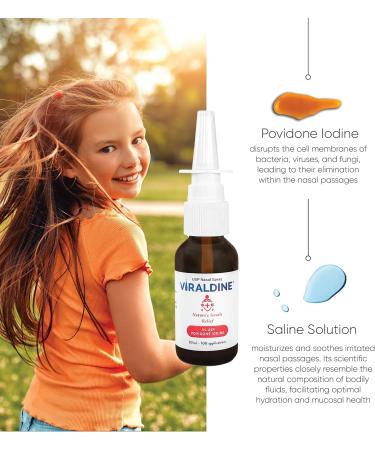 Buy .5% Povidone-Iodine Nasal Spray - Rapid Relief for Daily Congestion 100 Applications 30ml - International Shipping Available - Buy Online on GoSupps.com