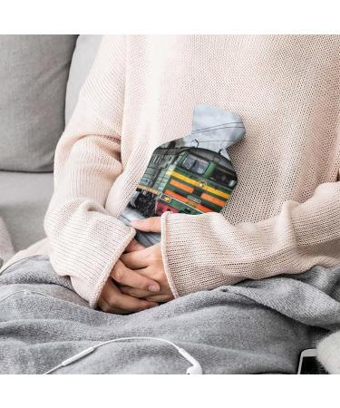 Train Hot Water Bottle with Plush Cover - Hand Warmer for Adults & Children | 26.5x15.3cm | International Shipping - Buy Online on GoSupps.com