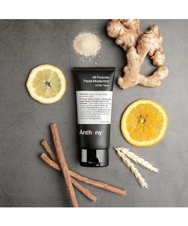 Anthony Men's All-Purpose Facial Moisturizer 3 Fl Oz - Hydrating & Anti-Aging Lotion for Dry Skin - Buy Online on GoSupps.com