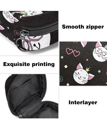 Portable Cat Unicorn Heart Glasses Sanitary Napkin Storage Bag for Women & Teens - Menstrual Cup Holder - Buy Online on GoSupps.com