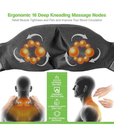 Buy Cotsoco Neck Massage Device | Electric Shiatsu Massager with Heating | Perfect Gift for Neck & Shoulder Pain Relief - Gray - Buy Online on GoSupps.com