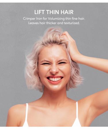 Terviiix 24K Titanium Pencil Hair Crimper - Mini Crimping Iron for Maximum Root Volume - Travel-Ready Dual Voltage 1/2 Inch - Buy Online on GoSupps.com