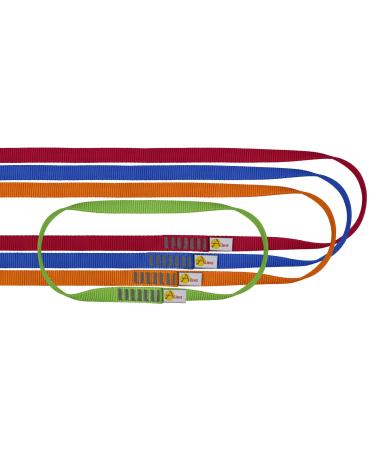 ALIENS webbing sling set Open Sling (breaking load 22 kN/2200kg 16 mm width) set of 4 (30/60/80/120 cm)