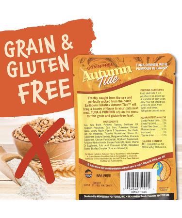 Earthborn Holistic Autumn Tide Tuna & Pumpkin Grain-Free Cat Food Pouches - Case of 24 - Buy Online on GoSupps.com