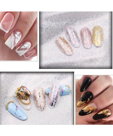 EBANKU 10 Rolls Metallic Color Holographic Nail Foil Transfer Sticker Nail Foil Adhesive Sticker Nail Art Tips Warps Shining DIY Stickers Nail Decorations for Nail Art Decoration DIY and Salon - Buy Online on GoSupps.com