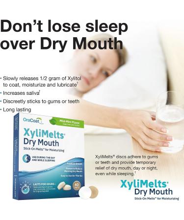 Oracoat Xylimelts Mild Mint Oral Adhering Discs 160 Count - Pack of 4 - Buy Online on GoSupps.com
