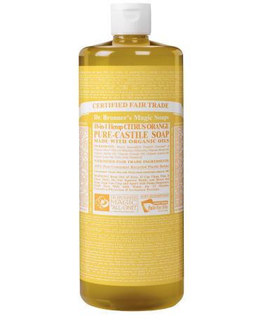Dr. Bronner's Magic Soaps 18 in 1 Hemp Citrus Orange Pure Castille Soap 32-O (japan import) Orange 946 ml (1 pack)