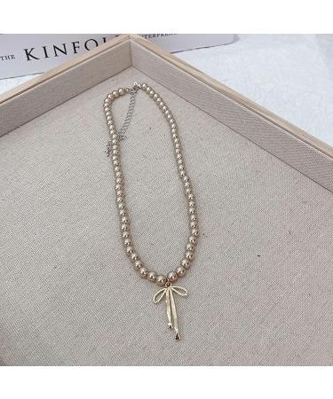 Elegant Gray Necklace for Women | Adjustable Collarbone Chain with Brown Pearl | Oralgos Jewelry Accessory - Buy Online on GoSupps.com