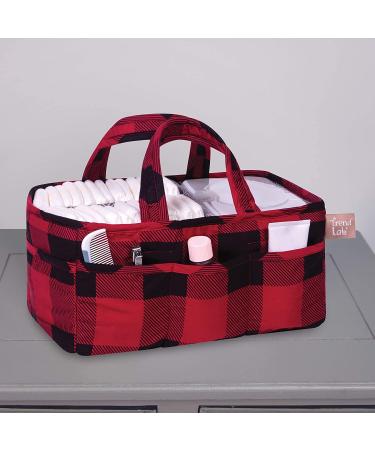 Trend Lab Red Buffalo Check Storage Caddy for Baby Nursery | Diaper Organizer 12x6x8 | Changing Table Accessories - Buy Online on GoSupps.com