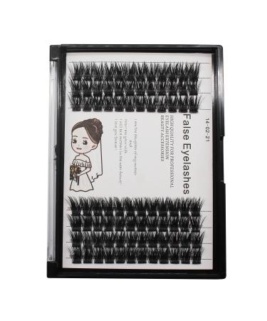 Bodermincer 84 Clusters Large Pack D Curl Volume Lashes Set Wide Cluster False Eyelash DIY Eyelash Extension Individual Lash Girl Women Home Eyelash Extension (16mm) Black-16mm