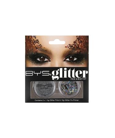 Buy BYS Glitter Face and Body Kit with Primer - Silver | International Shipping Available - Buy Online on GoSupps.com