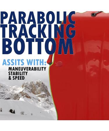 45 Inch Molded Snow Sled - Kids Winter Foam Toboggan for Two Riders - Lime - Buy Online on GoSupps.com