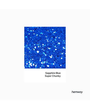 Eco-Friendly Biodegradable Glitter 100g - Vegan Safe Sparkle for Face Eyes Body Hair & Nails - Sapphire Blue - Buy Online on GoSupps.com