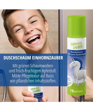  spitzner Spitzner Children's Shower Foam Magic Unicorn 75ml Magic Green Foam Shower with Apple Fragrance Gentle Cleansing Foam for Sensitive Skin 100% Vegan - Buy Online on GoSupps.com
