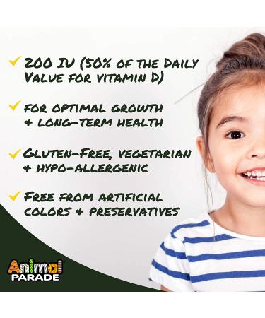 Natureâ€™s Plus Source of Life Animal Parade Vitamin D3 Liquid Drops - Natural Orange Flavor - 200 IU (10 ml) - Buy Online on GoSupps.com