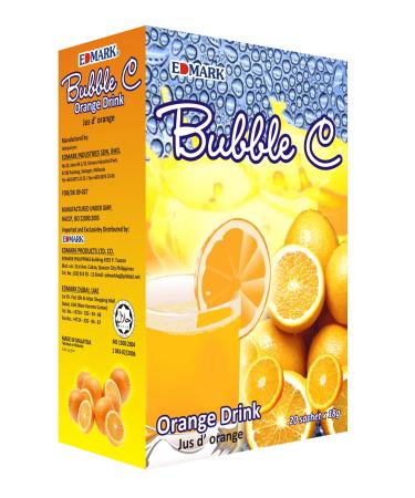 Edmark Bubble C Orange Drink 20 Sachets 18 g