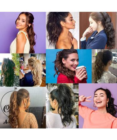 Yamel Ponytail Extension 16" Long Curly Wavy Blonde Claw Jaw Clip in Synthetic Hairpiece Pony Tail Tale Ponytail Hair Extensions Blonde 16 inch - Buy Online on GoSupps.com
