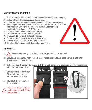 Babies1st Universal Baby Seat Wearing Belt - 5cm Wide 60-160cm Long with Anti-Slide Shoulder Pad - Black Carrier Base for Safe and Comfortable Use - Buy Online on GoSupps.com