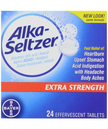 Alka-Seltzer-Extra Strength Tablets Extra-Strength Antacid & Pain Relief Original 24 ct