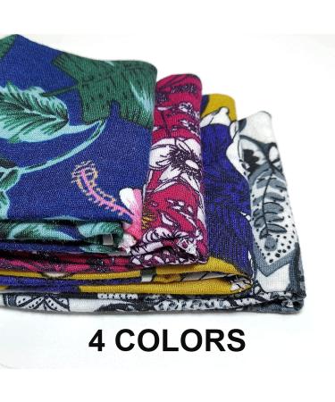 KAVYA Wide Headbands for Women's Hair Headband Soft Head Bands Adult Women Hairband Turban Flower Cotton Head band Everyday Yoga Sport Fitness Yellow blue white rose - Buy Online on GoSupps.com
