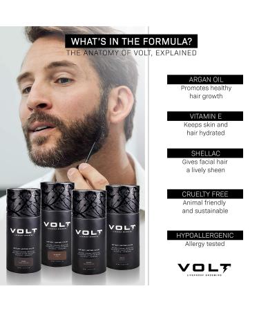 VOLT Grooming Instant Beard Color - Auburn (Red) Set | Smudge & Water Resistant Brush-On Color for Beards & Mustaches - Buy Online on GoSupps.com