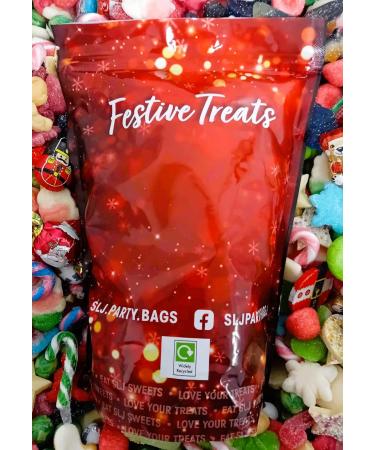 Large Festive Treats Pouch of Christmas Jelly Sweets Chocolate Pick N Mix and Mini Candy Canes - Christmas Sweets Pick & Mix full of Retro Xmas Pick N Mix Jelly Candy Chocolate Sweets & Candy Canes - Buy Online on GoSupps.com