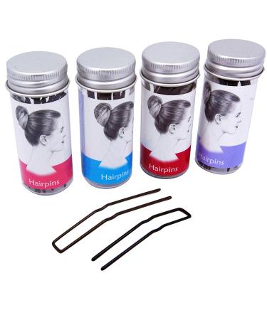 ROCST U Shaped Hairpins (12pcs) Brown 3 Inch - Bobby Pins Clips for Women/Girls Hairdressing Salon - Buy Online on GoSupps.com