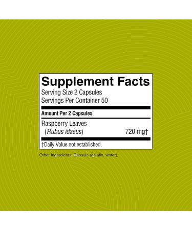 Nature's Sunshine Red Raspberry 100 Capsules - Natural Support for Women's Health - Buy Online on GoSupps.com