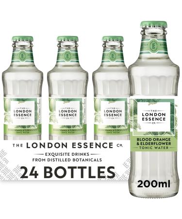 The London Essence Co. Eau tonique orange sanguine et fleur de sureau 24 bouteilles de 200 ml