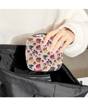 Beautiful Multicolored Animal Print Women's Menstrual Cup & Tampon Storage Bag - Portable Period Organizer for Teen Girls - Buy Online on GoSupps.com