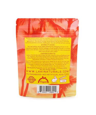 Laki Naturals Sea Salt Body Scrub | Exfoliating Dead Sea Salt & Volcanic Clay Detox Scrub - 10oz Mango & Coconut - Buy Online on GoSupps.com