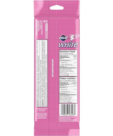 EXCEL Spearmint Flavoured Sugar Free Chewing Gum 12 Pieces 12 Packs & White Bubblemint Teeth Whitening Sugar Free Chewing Gum 18 Pieces 3 Packs - Buy Online on GoSupps.com