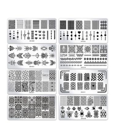 Wirlsweal Nail Art Template Set - DIY Steel Stamping Plate Kit for Nail Salons | Fashionable Nail Art Tools - Buy Online on GoSupps.com