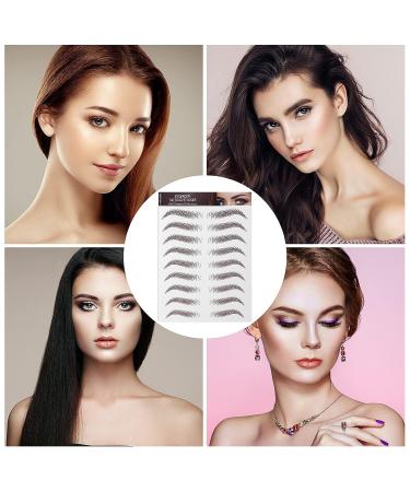 Molain 4D Waterproof Eyebrow Tattoos Stickers - 6 Sheets, Long-Lasting Brow Color Transfers, Peel Off for Grooming & Shaping - 54 Pairs, Brown (6 PCS) - Buy Online on GoSupps.com