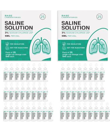 Base Saline Solution for Nebulizer 0.9% + 3% + 7% 25pk - 2pk - Buy Online on GoSupps.com