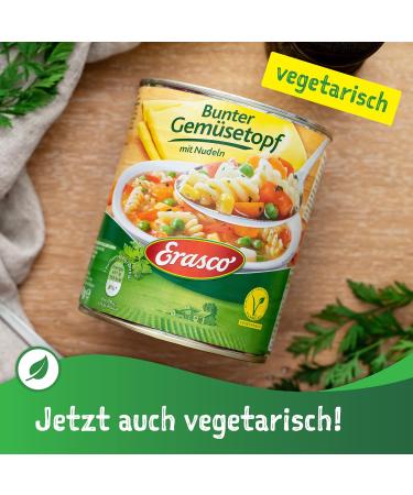 Erasco Colorful Vegetable Pot 800g Quick 5-Minute Vegetarian Meal with Fresh Veggies Simply Delicious & Convenient - Buy Online on GoSupps.com