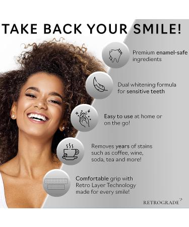 Premium Retrograde Hydrogen Peroxide Whitening Strips - 28 Mint Flavor Strips | Sensitive Teeth Whitening Kit | 14-Day Treatment - Buy Online on GoSupps.com